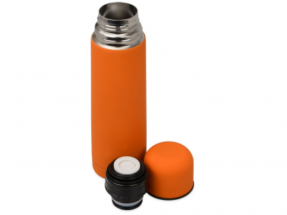 Термос Ямал Soft Touch с чехлом, оранжевый