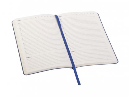 Ежедневник недатированный Альба, А5, синий, внутренний блок