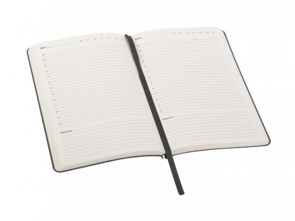 Ежедневник недатированный Альба, А5, чёрный, внутренний блок