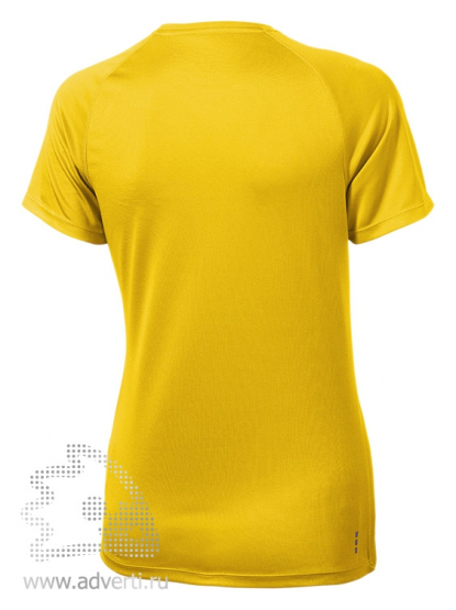 Футболка Niagara, женская, жёлтая, вид сзади