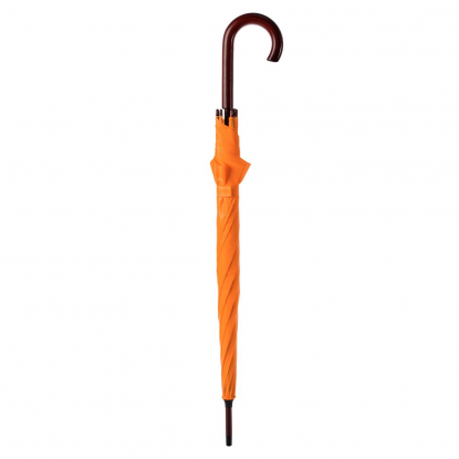 Зонт-трость Standard, оранжевый, в сложенном виде
