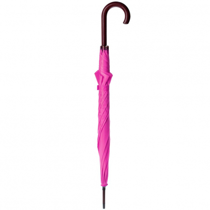 Зонт-трость Standard, ярко-розовый, в сложенном виде