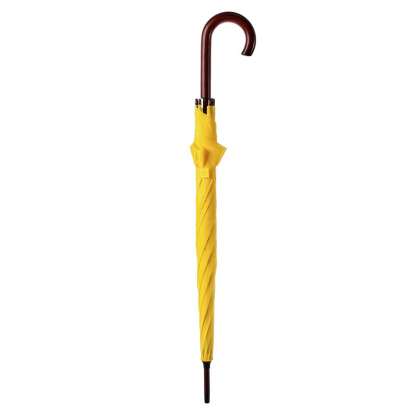 Зонт-трость Standard, жёлтый, в сложенном виде