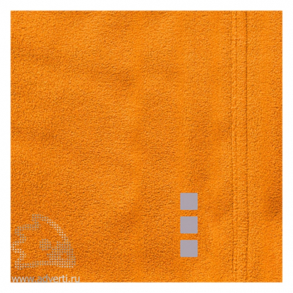 Куртка флисовая Brossard, мужская, оранжевая, принт сзади
