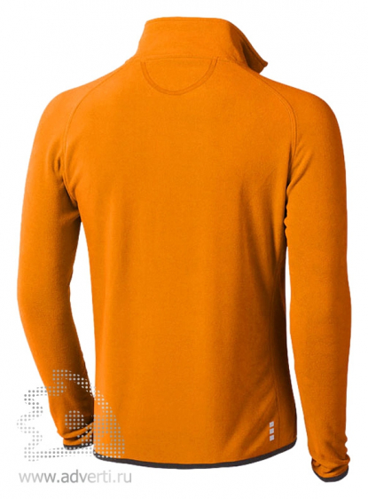 Куртка флисовая Brossard, мужская, оранжевая, вид сзади