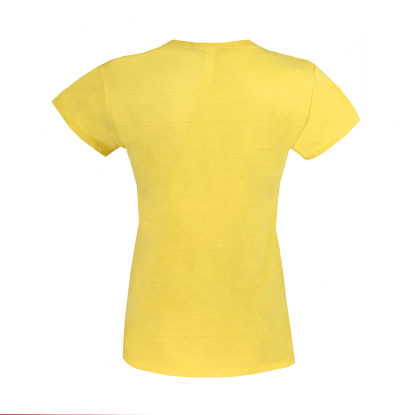 Футболка CALIFORNIA LADY 150, женская, жёлтая, спина