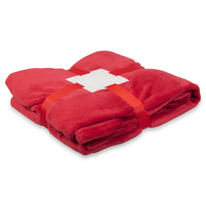 Плед мягкий флисовый Super Soft Comfort Travel, красный