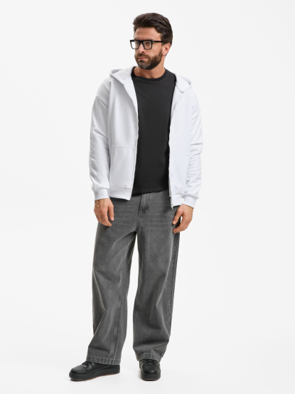 Толстовка оверсайз Sartoro, унисекс, белая