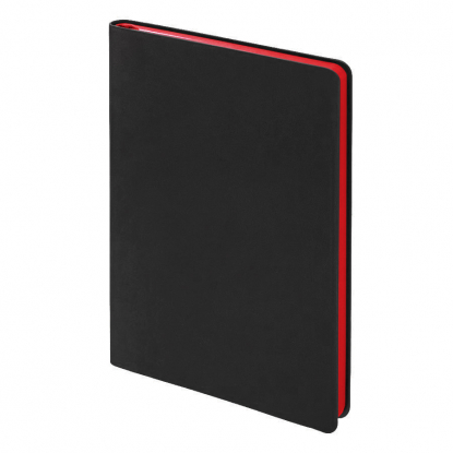 Ежедневник Flexy Latte Soft Touch Black Edition Color А5, черный с красным
