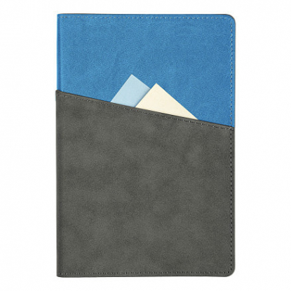 Ежедневник Flexy Smart Porta Nuba Latte A5, недатированный, серый с голубым