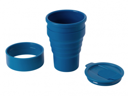 Силиконовый складной стакан GoCup, синий