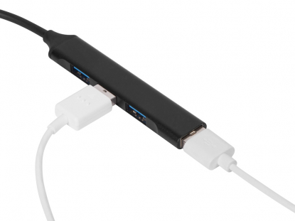 USB-хаб Link с коннектором 2-в-1 USB-C и USB-A, 2.0/3.0, черный