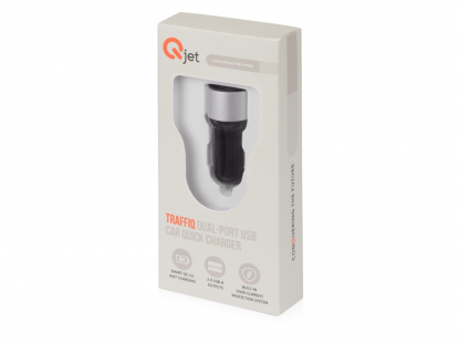 Адаптер автомобильный USB с функцией быстрой зарядки QC 3.0 TraffIQ, в коробке