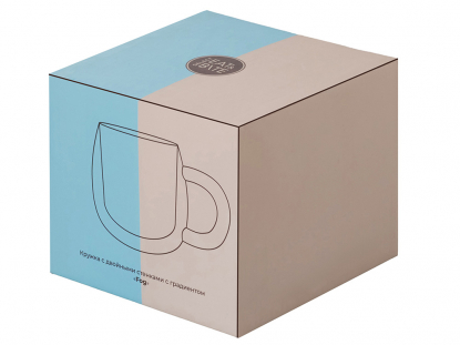 Кружка с двойными стенками и градиентом Fog, коробка