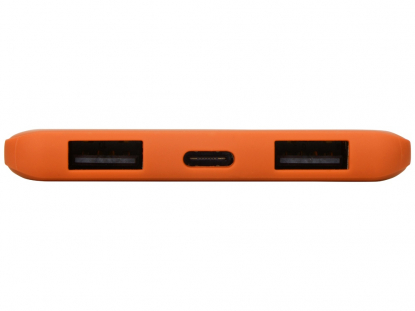 Портативное зарядное устройство Reserve с USB Type-C, 5000 mAh, оранжевое, вход USB