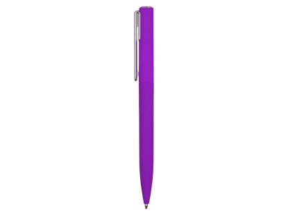 Ручка пластиковая шариковая Bon soft-touch, фиолетовая, вид сбоку