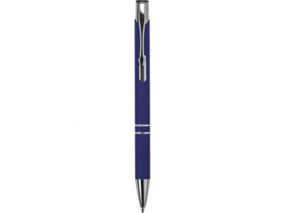 Ручка металлическая шариковая Legend Gum, soft-touch, темно-синяя