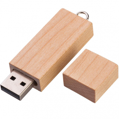 Флешка деревянная BRIKS WOOD 3.0, бежевая