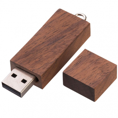 Флешка деревянная BRIKS WOOD 3.0, коричневая