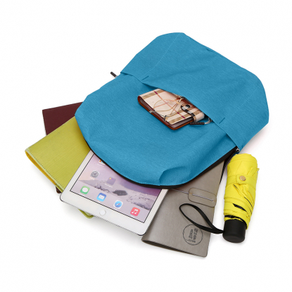 Рюкзак Simplicity, голубой, пример вместительности