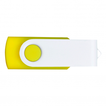 Флешка TWIST WHITE CLIP COLOR 3.0, жёлтая