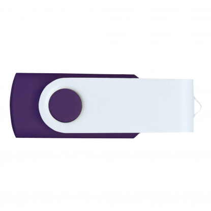 Флешка TWIST WHITE CLIP COLOR 3.0, фиолетовая