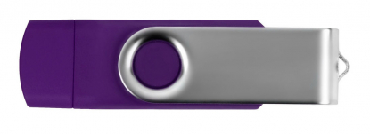 Флешка TWIST OTG, фиолетовая, в закрытом виде