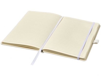 Записная книжка А5 Nova, белая, резинка, лента-закладка, петля для ручки