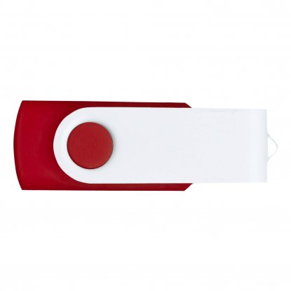 Флешка TWIST WHITE CLIP COLOR 3.0, красная