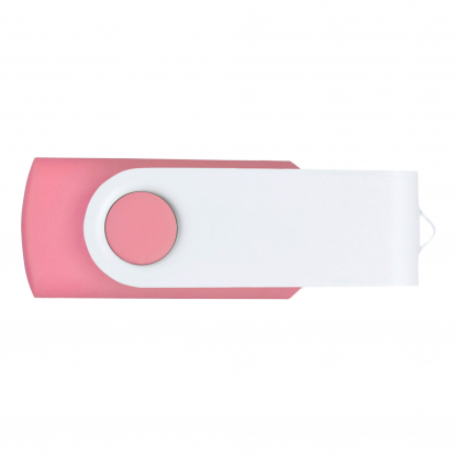 Флешка TWIST WHITE CLIP COLOR 3.0, розовая