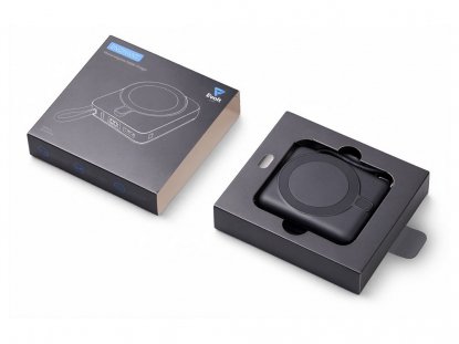 Магнитный беспроводной внешний аккумулятор c подсветкой лого Энчант, 10000 мАч