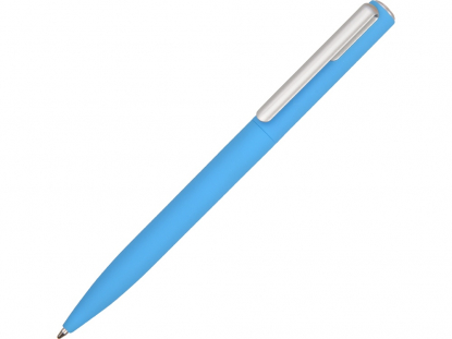 Ручка пластиковая шариковая Bon soft-touch, голубая