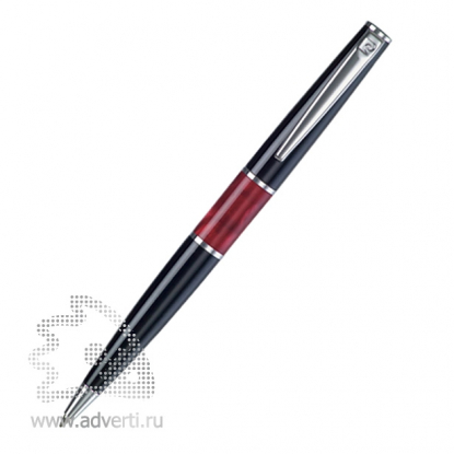 Шариковая ручка Libra Black, чёрная с красным