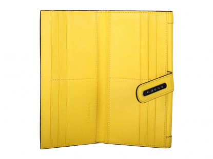 Клатч-кошелек Color Time, жёлтый, в открытом виде