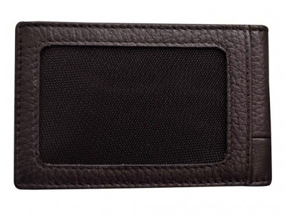 Держатель для денег Nueva FV, коричневый, отделение с сетчатым окошком