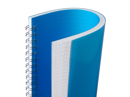 Блокнот А5 в пластиковой обложке, синий