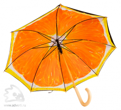 Зонт Апельсин, полуавтомат, дизайн купола