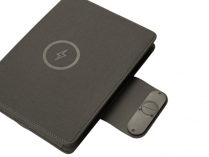 Подарочный набор Twilight, органайзер А5 с беспроводной зарядкой и металлическая шариковая ручка со светящимся логотипом