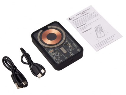 Беспроводной магнитный внешний аккумулятор с QC\PD MagnifIQ, 10000 мАч, 15 Вт, черный