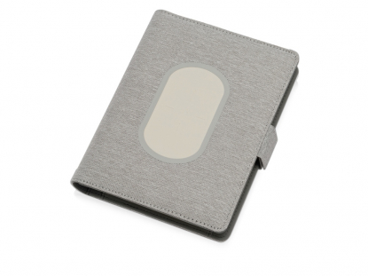 Органайзер с беспроводной зарядкой Powernote, 5000 mAh, светло-серый
