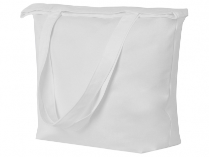 Сумка Levy хлопковая с широким дном, 240 г/м2, белая