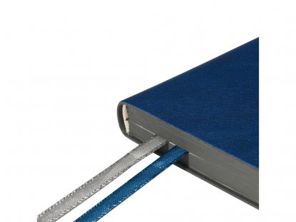 Ежедневник недатированный Boston с серым обрезом, синий