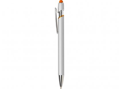 Ручка-стилус металлическая шариковая Sway Monochrome с цветным зеркальным слоем, оранжевая