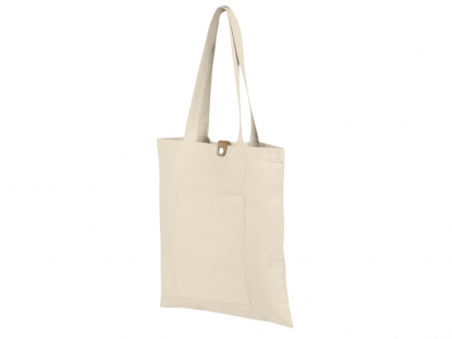 Cумка Clip с застежкой из экокожи, натуральная