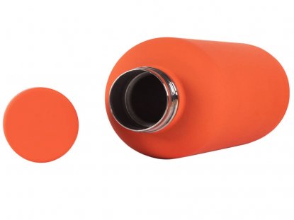 Вакуумная термобутылка ODIN, soft-touch, оранжевая