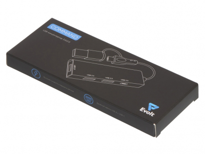 USB-хаб Command с коннектором 2-в-1 USB-C и USB-A, 2.0/3.0, коробка
