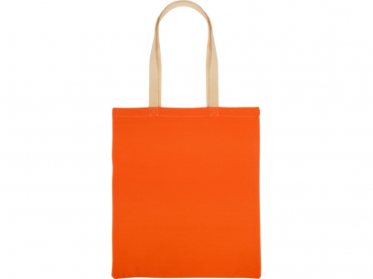 Сумка для шопинга Twin двухцветная из хлопка, 180 г/м2, оранжевая