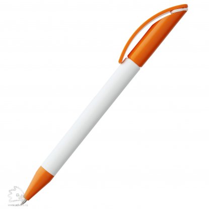 Ручка шариковая DS3 TPP Special, белая с оранжевым, вид сбоку
