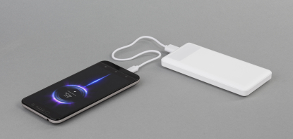 Зарядное устройство Lumos 10000 mAh с фонариком, белое
