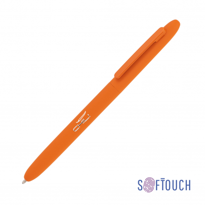 Ручка шариковая Vega, покрытие soft touch, оранжевая